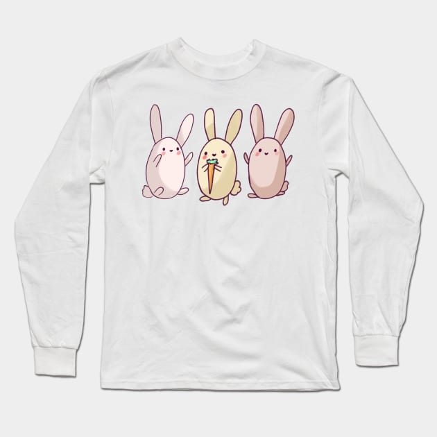 Cute bunnies Long Sleeve T-Shirt by Mayarart